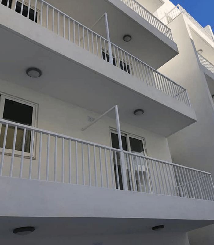Aluminium railings for balconies in Malta